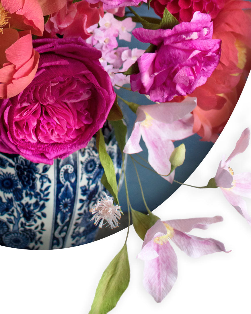 Coral and Magenta Arrangement