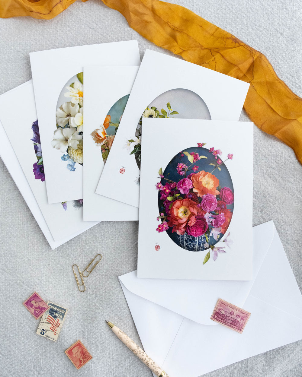 Paper Flower Art Collection - Large Notecards Boxed Set